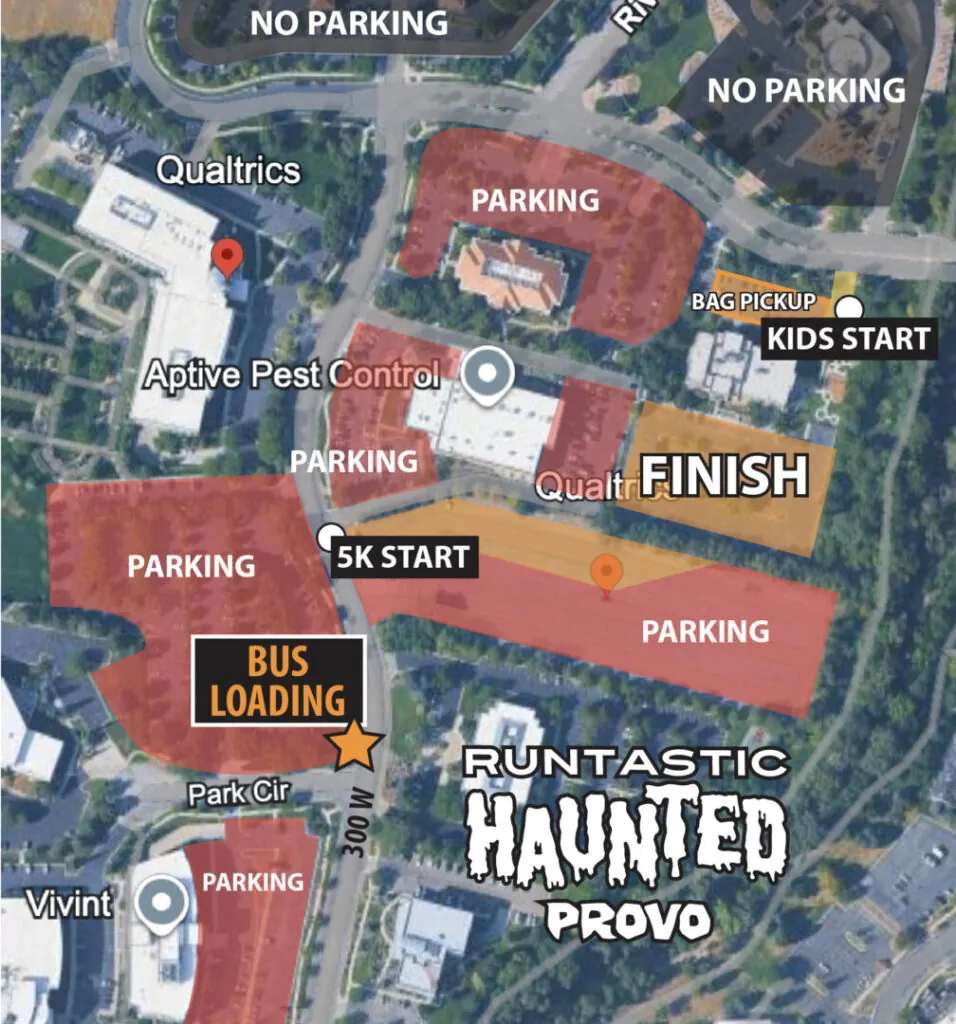 Runtastic Provo HAUNTED Provo Parking Map in Provo, Utah