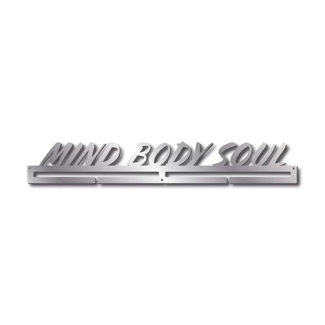 Mind Body and Soul Medal Display Rack in Cortado