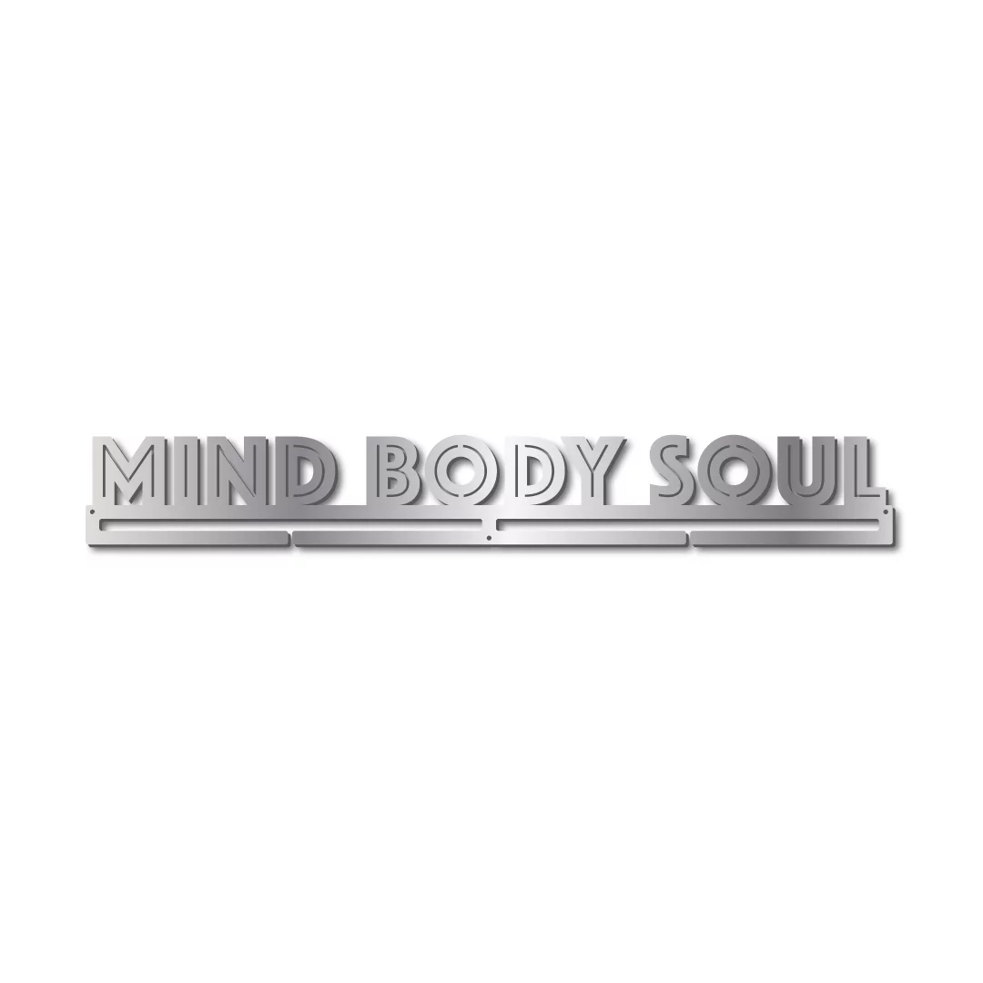 Mind Body Soul Medal Display Rack in Phosphate