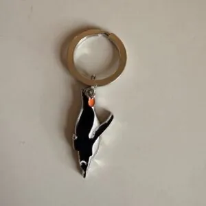 Diving penguin keychain