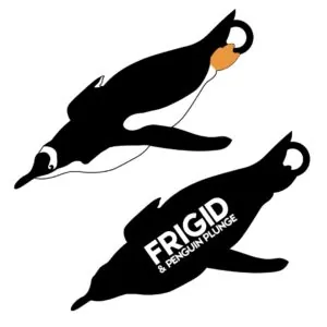 Diving penguin keychain