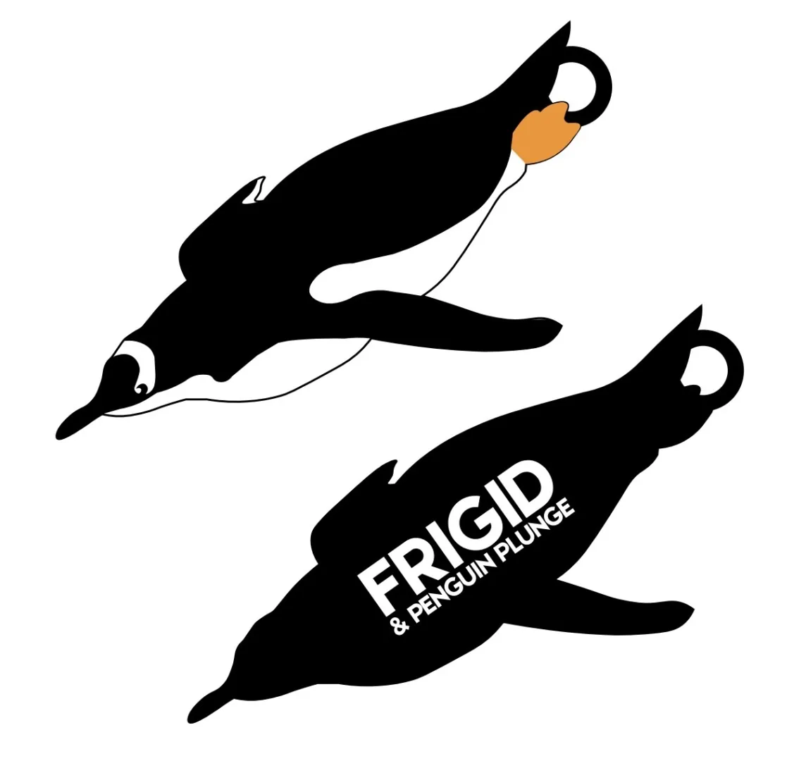 Diving penguin keychain
