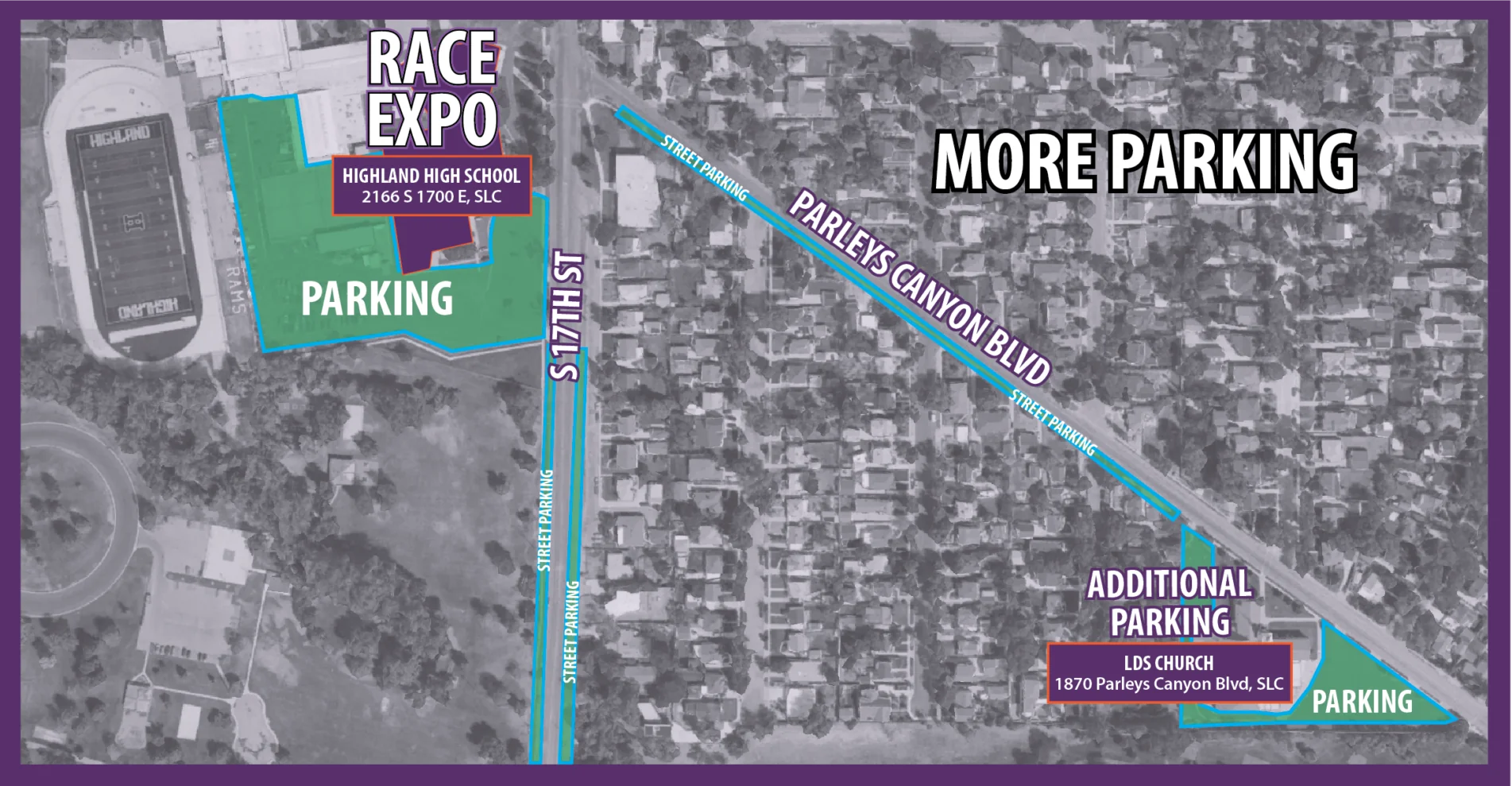 2026 Runtastic HAUNTED Night 5K More Parking Map